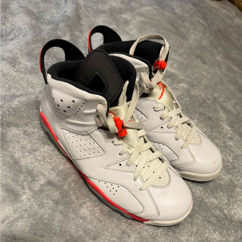 Kids White and Red Sneakers